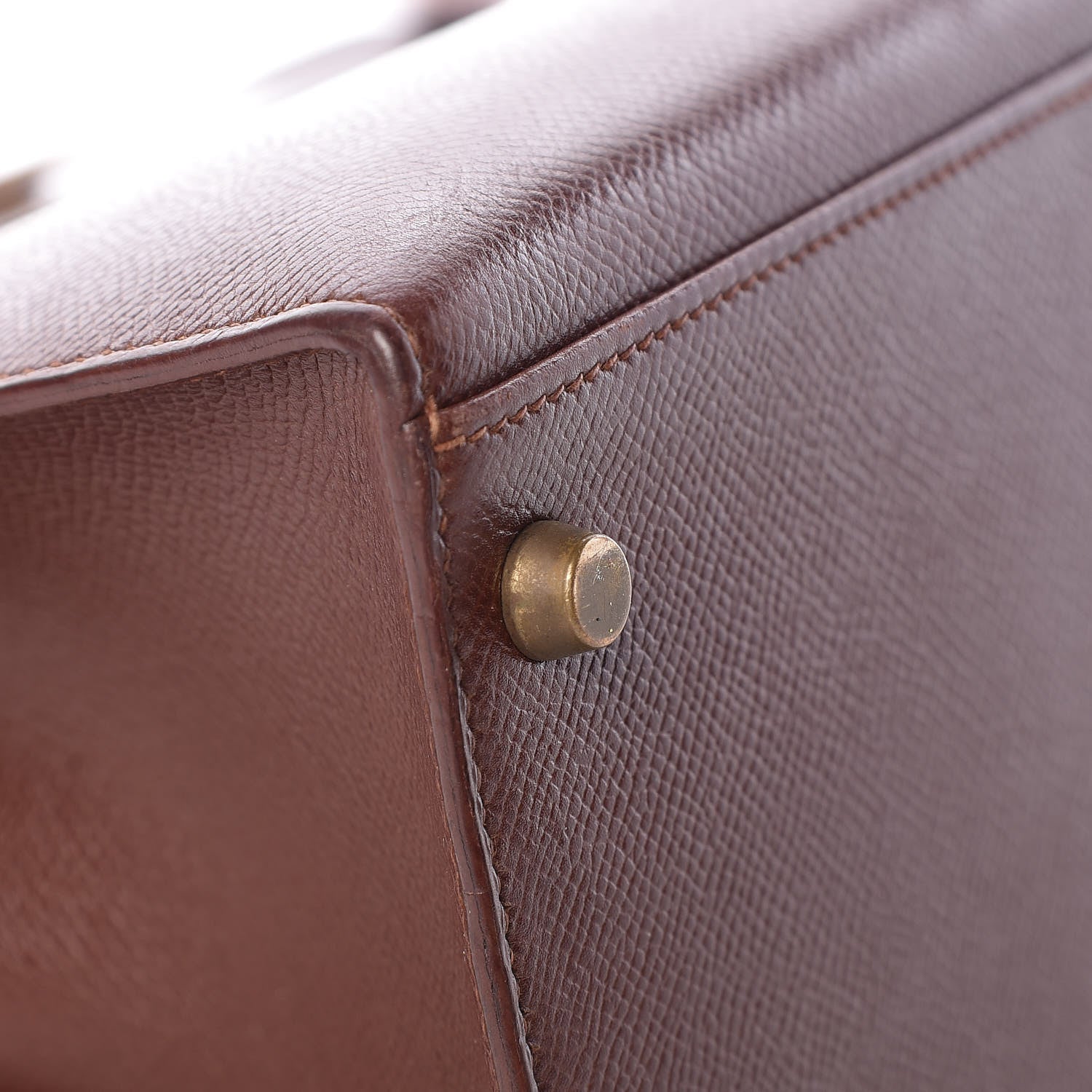 Hermes Courchevel Kelly Sellier 32 Chocolate 7 of 34
