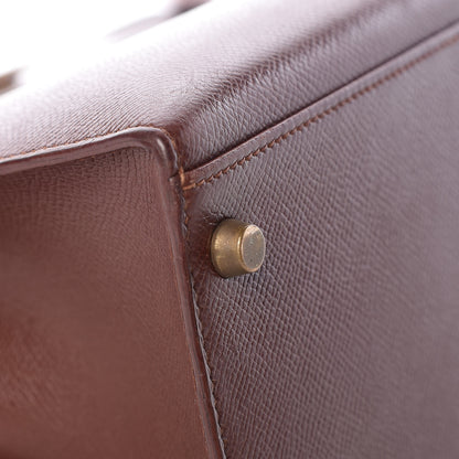 Hermes Courchevel Kelly Sellier 32 Chocolate 7 of 34
