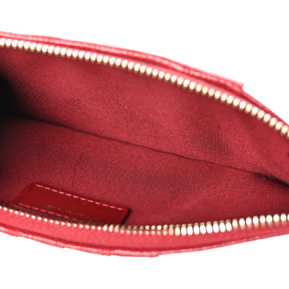 Chanel Caviar Camellia Embossed Classic Flat Wallet Pouch Red 5 of 7