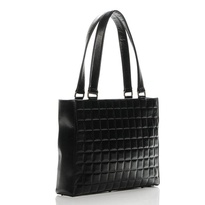 Chanel Lambskin Quilted Chocolate Bar Tote Black 3 of 8