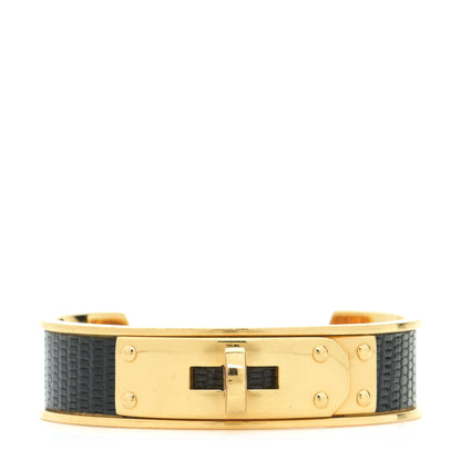 Hermes Lizard Kelly Cuff Black 2 of 16