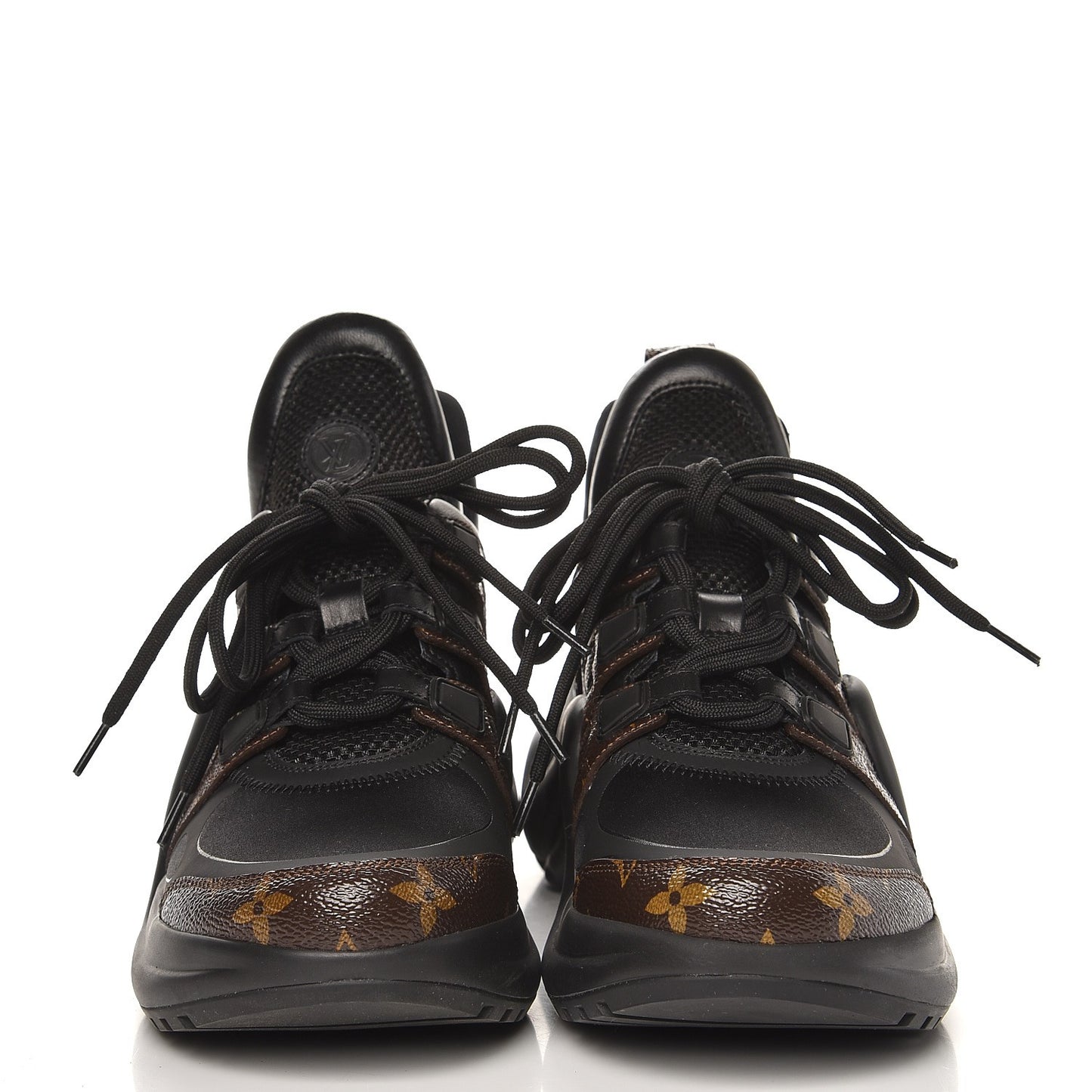 Calfskin Patent Monogram LV Archlight Sneakers 38 Black