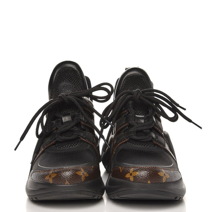 Louis Vuitton Calfskin Patent Monogram LV Archlight Sneakers 38 Black 2 of 9