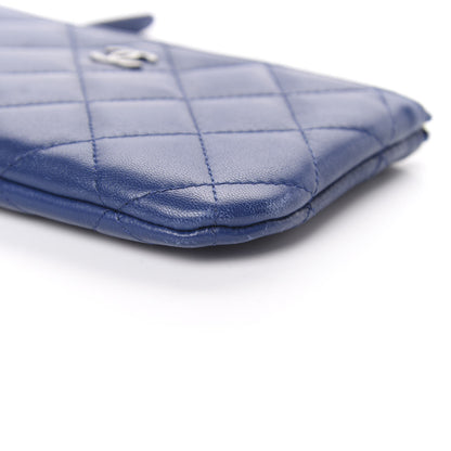 Chanel Lambskin Quilted Small Cosmetic Case Navy 9 of 10