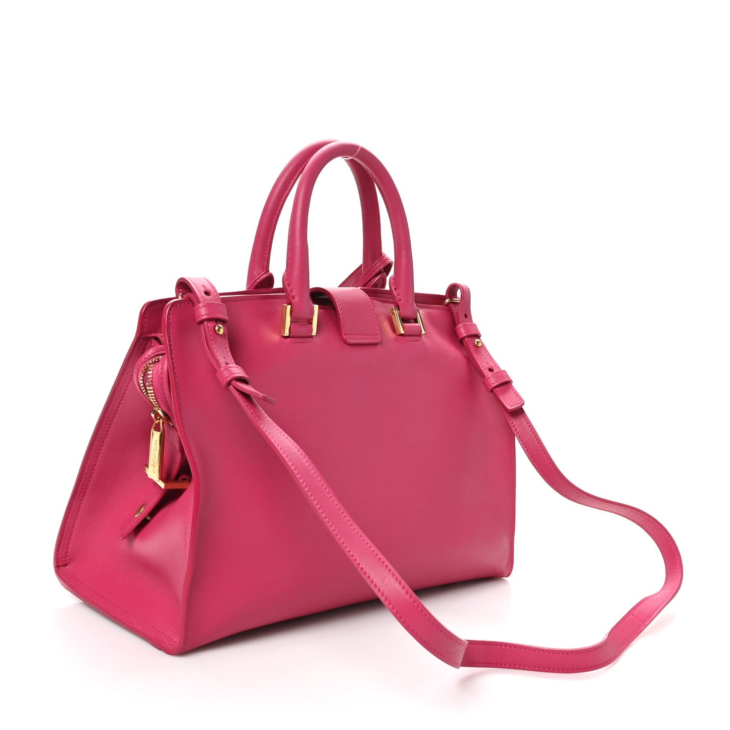 Calfskin Small Classic Y Cabas Fuchsia