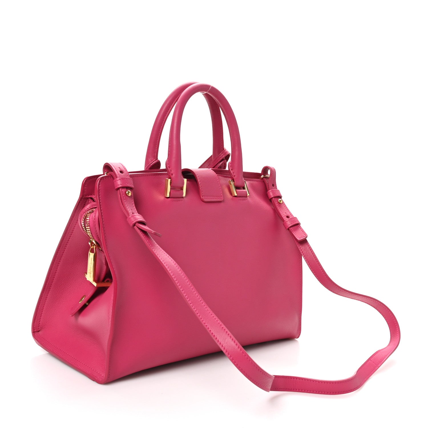 Saint Laurent Calfskin Small Classic Y Cabas Fuchsia 3 of 10