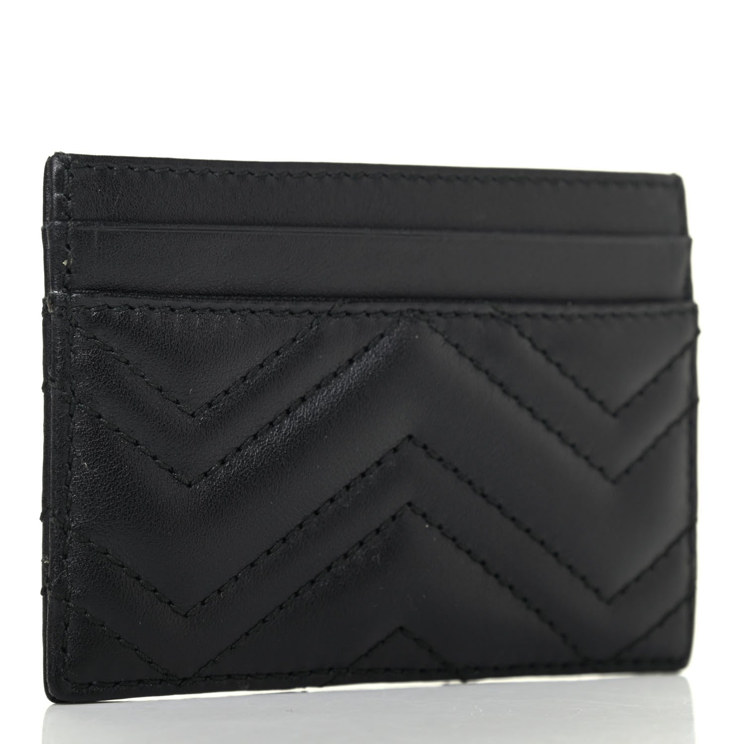 Gucci Calfskin Matelasse GG Marmont Card Holder Black 2 of 4
