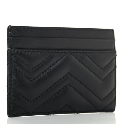 Gucci Calfskin Matelasse GG Marmont Card Holder Black 2 of 4