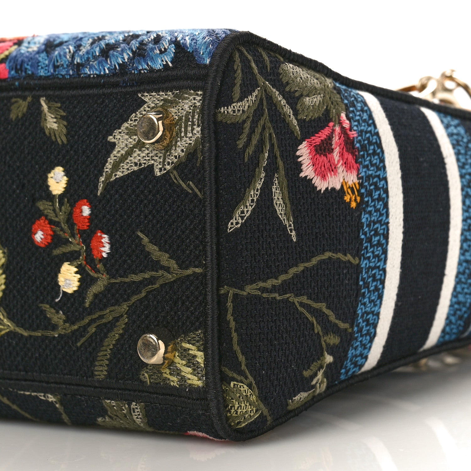 Christian Dior Canvas Embroidered Print Medium Lady D-Lite Multicolor 8 of 9