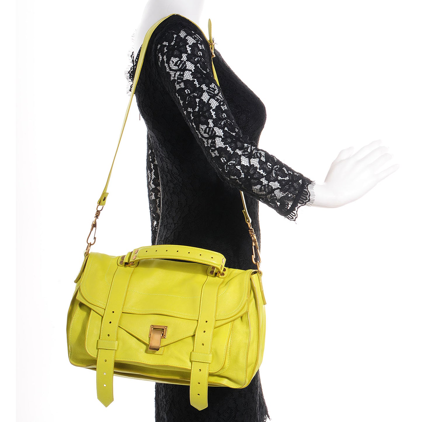 Lambskin PS1 Medium Satchel Lemon
