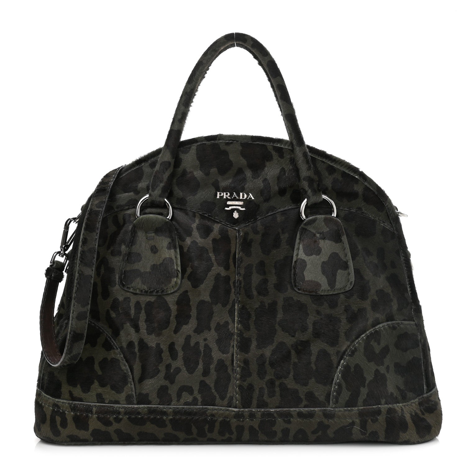 Prada Cavallino Leopard Print Bauletto Mimetico 1 of 11