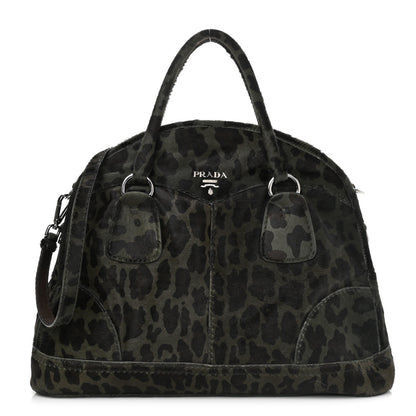 Prada Cavallino Leopard Print Bauletto Mimetico 1 of 11