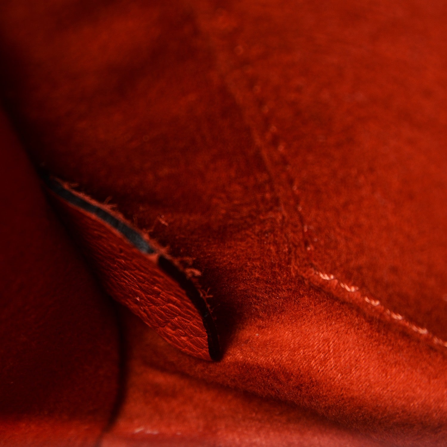 Celine Drummed Calfskin Nano Luggage Vermillion 11 of 11