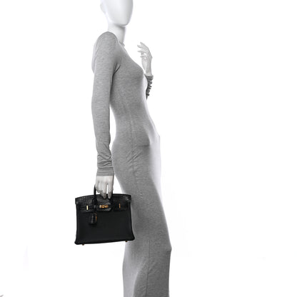 Hermes Togo Matte Alligator Birkin Touch 25 Black 2 of 11