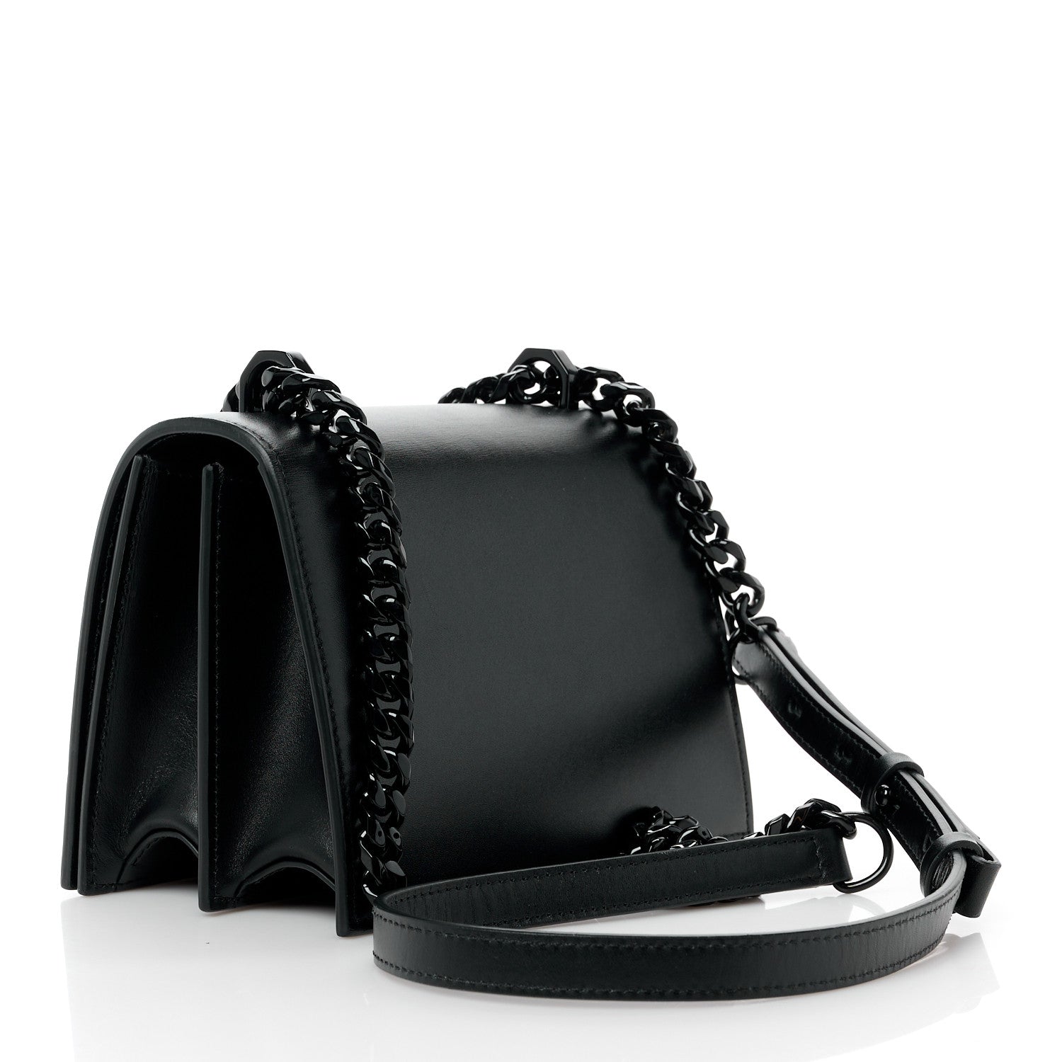 Alexander McQueen Calfskin Knuckle Crossbody Black 3 of 11