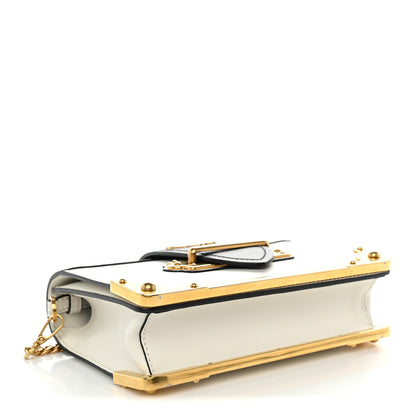 Prada City Calf Saffiano Cahier Bag Talco Black 3 of 8