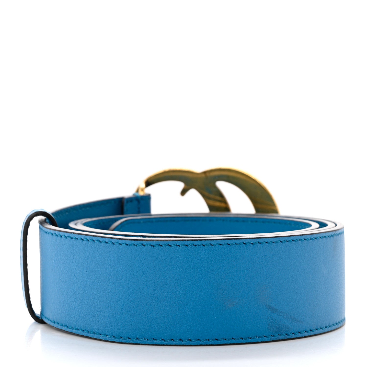 Gucci Calfskin Double G 40mm Belt 90 36 Clear Sky Blue 2 of 3