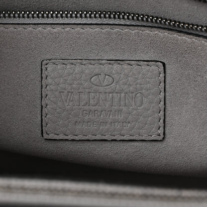 Valentino Garavani Grained Calfskin Medium Rockstud Double Handle Horizontal Tote Pastel Grey 6 of 11