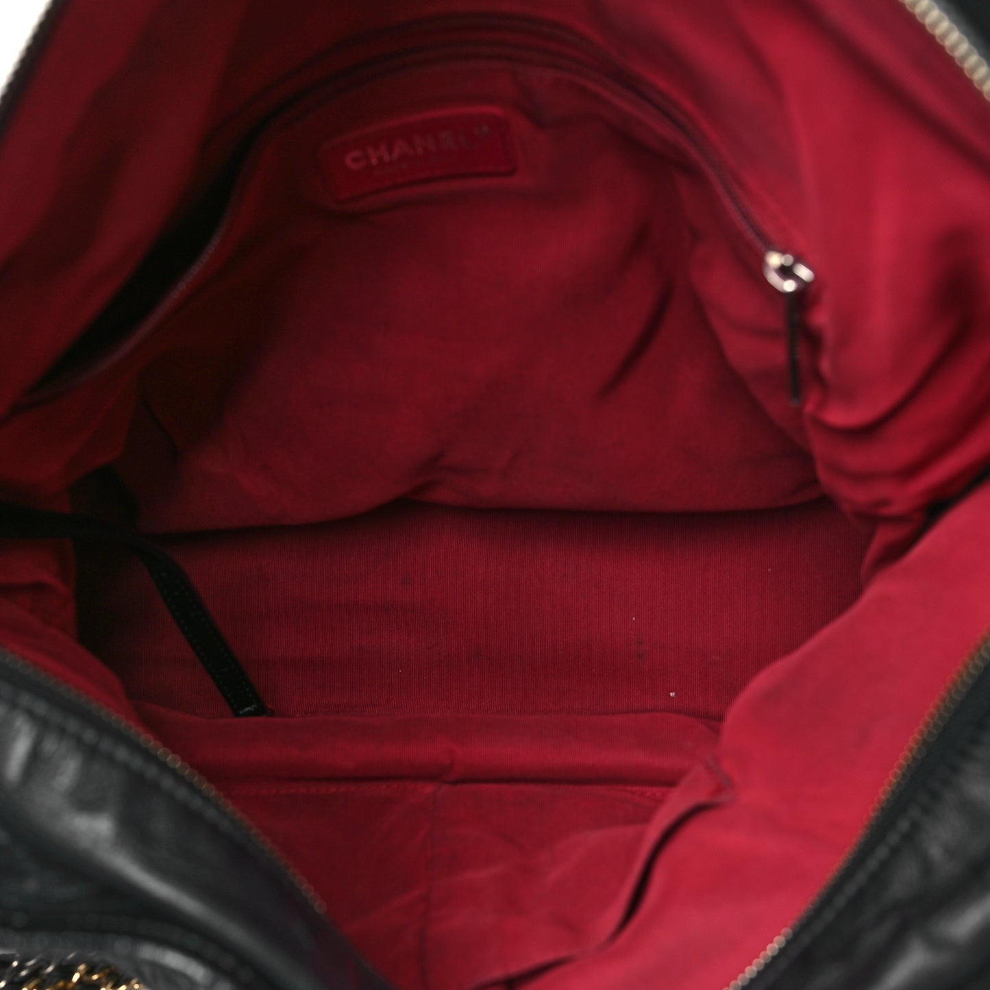 Aged Calfskin Quilted Maxi Gabrielle Hobo Black