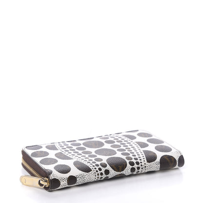 Louis Vuitton Monogram Kusama Pumpkin Dots Zippy Wallet White 4 of 10