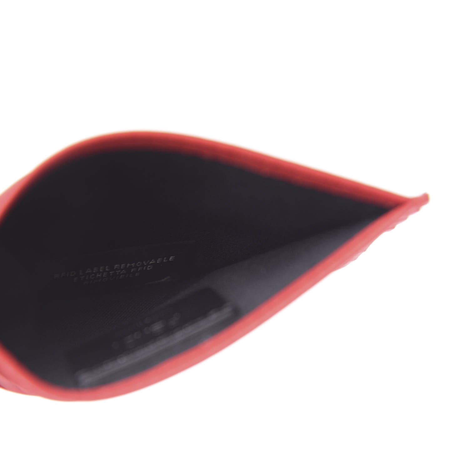 Fendi Vitello Century Bi-Color Devil Eyes Card Holder Rosso Black 4 of 7