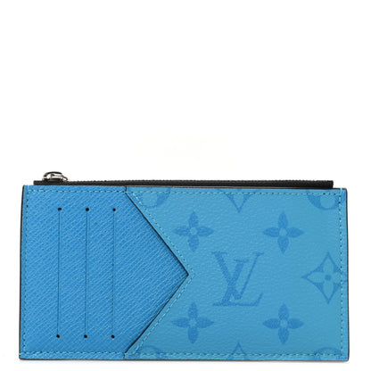Louis Vuitton Taigarama Coin Card Holder Blue Lagoon 1 of 6