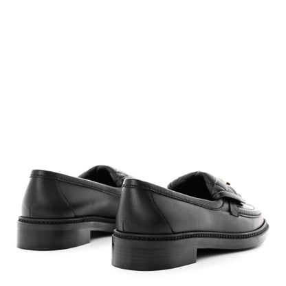 Chanel Lambskin Quilted CC Turnlock Loafers 37 Black 4 of 9