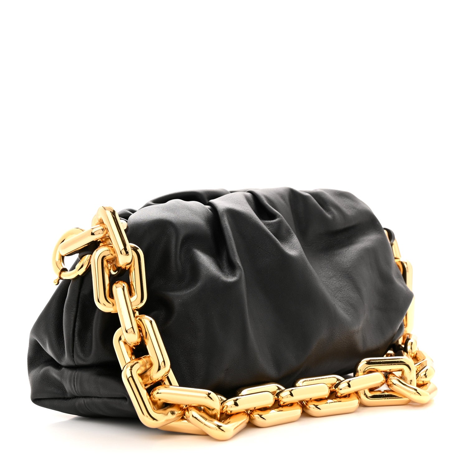 Bottega Veneta Calfskin The Pouch Chain Black 3 of 11