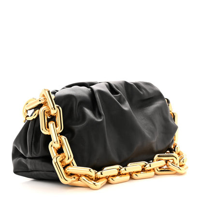 Bottega Veneta Calfskin The Pouch Chain Black 3 of 11