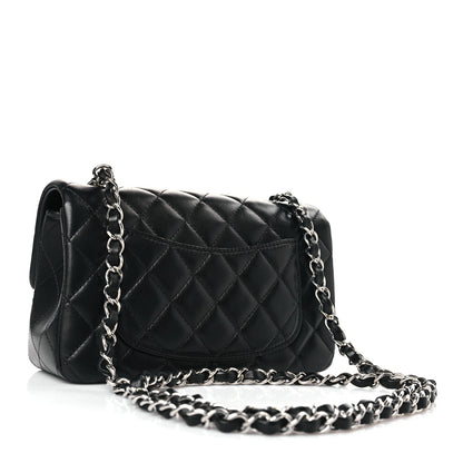 Chanel Lambskin Quilted Mini Rectangular Flap Black 3 of 9