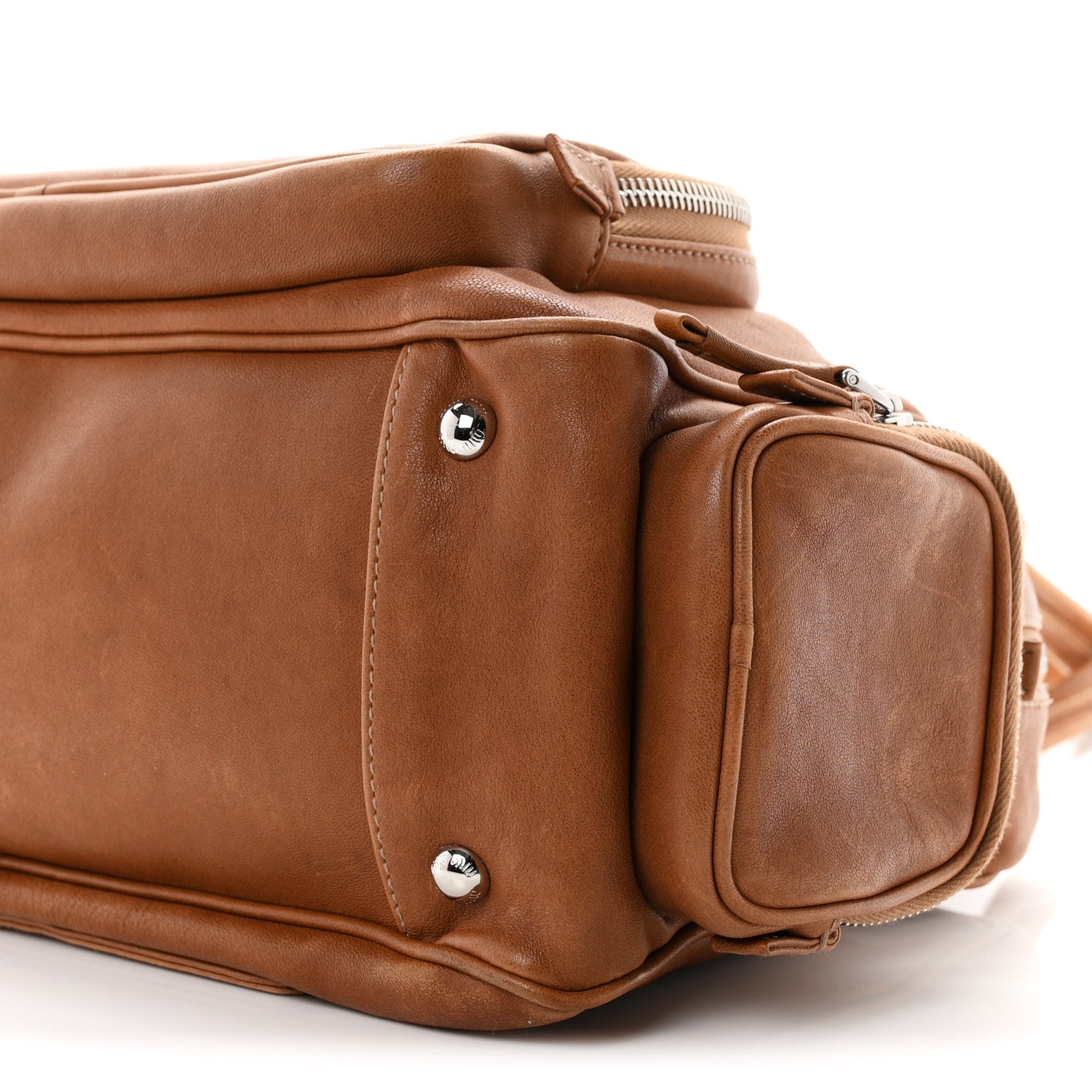 Miu Miu Nappa Aviator Pocket Top Handle Bag  Rovere 9 of 9