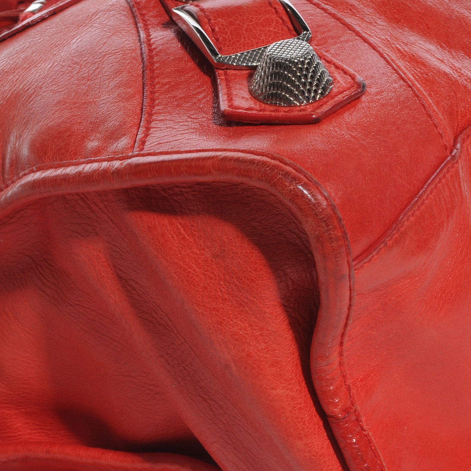 Balenciaga Agneau Giant 21 Silver Hardware CIty Vermillion 7 of 11