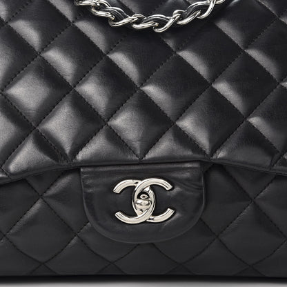 Chanel Lambskin Quilted Jumbo Single Flap Black 8 of 8