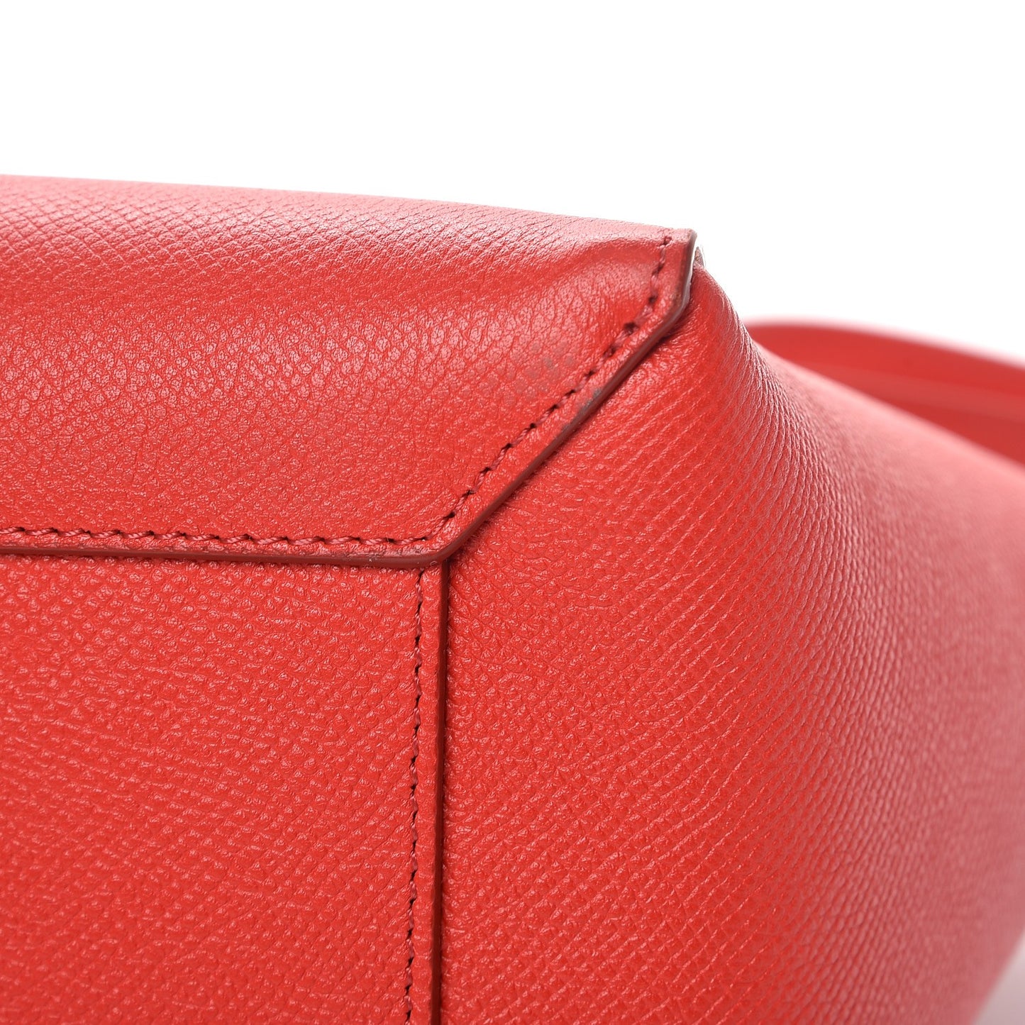 Baby Grained Calfskin Micro Belt Bag Bright Red
