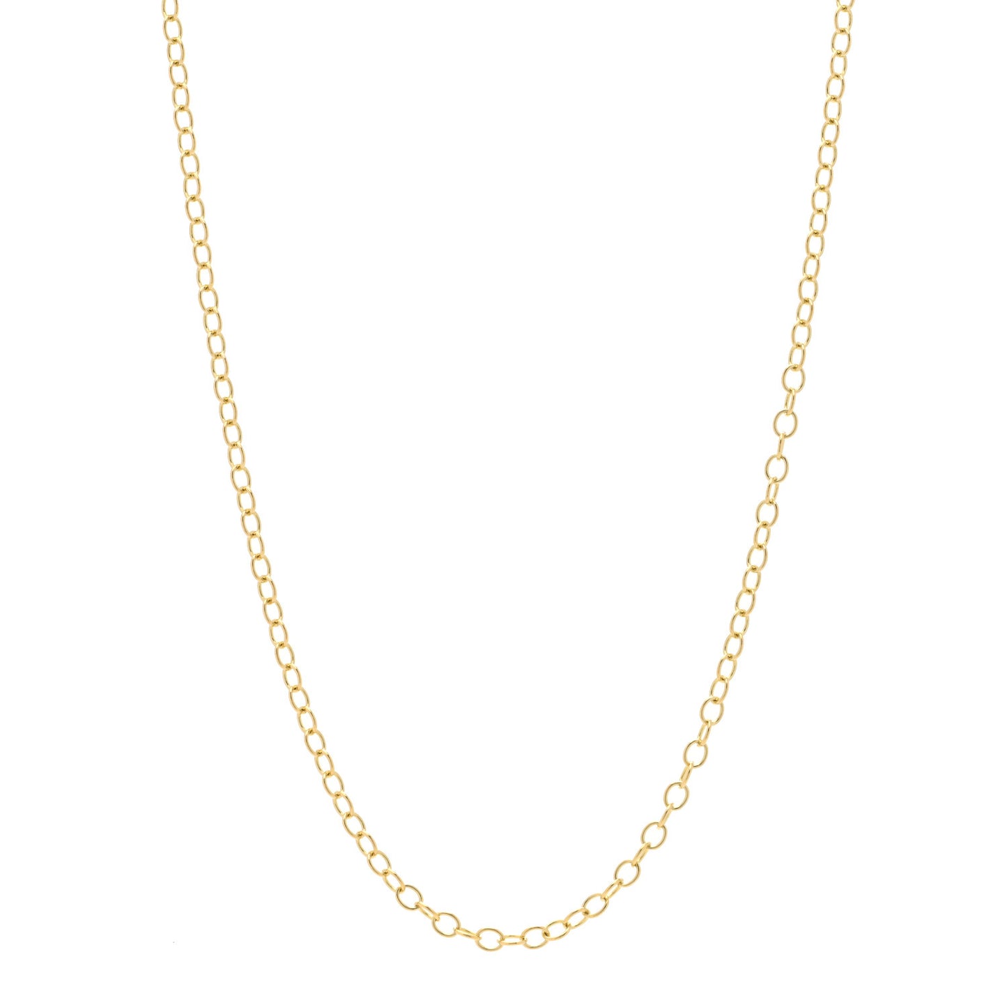 18K Yellow Gold Extra Small Chain Necklace 18"