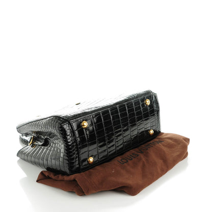 Louis Vuitton Crocodile Brilliant Montaigne MM Black 4 of 7