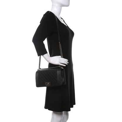 Chanel Caviar Quilted Medium Boy Flap Black 2 of 10
