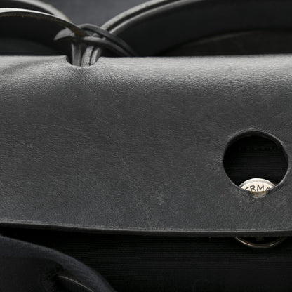 Hermes Toile Vache Calfskin Herbag 39 MM Black 14 of 17