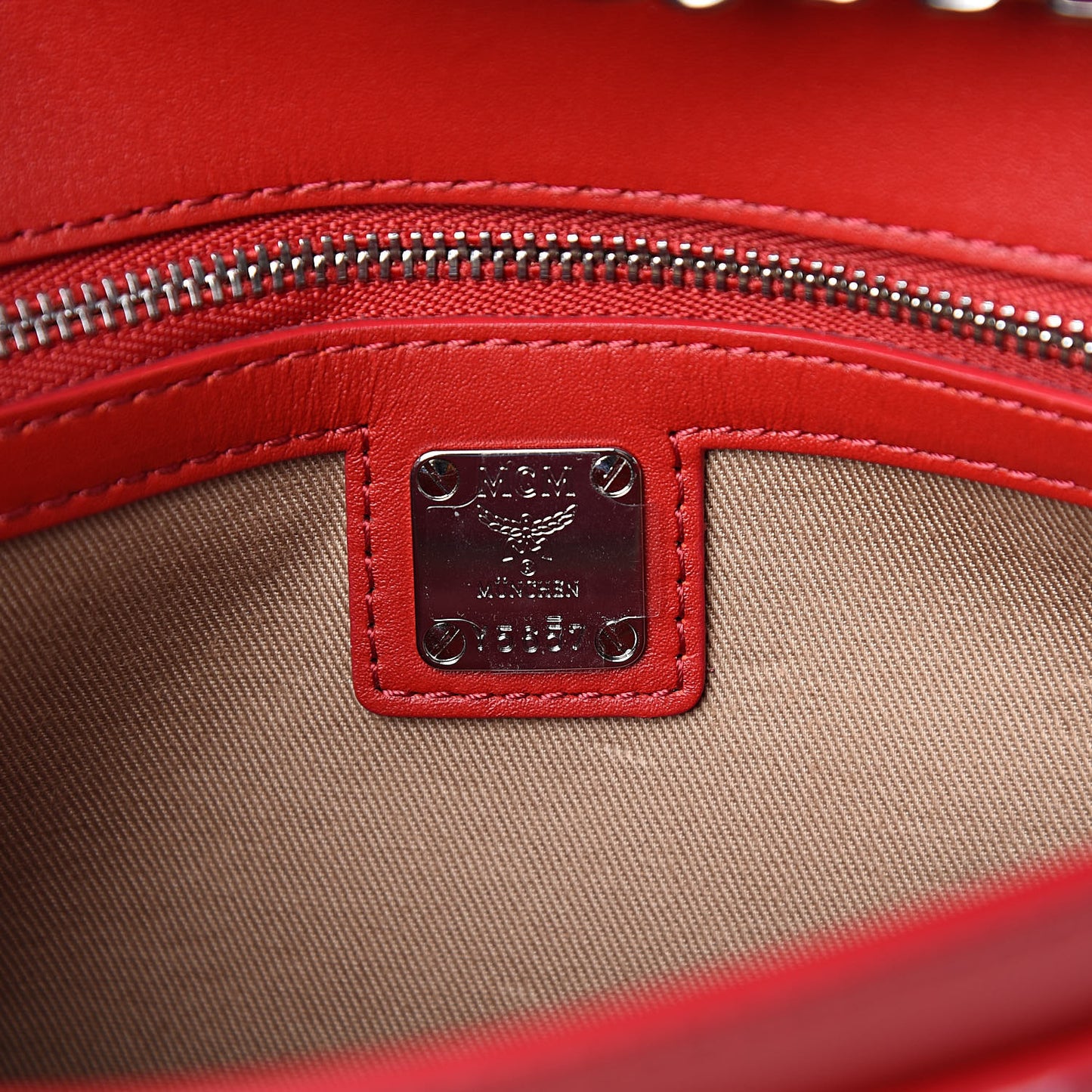 Visetos Monogram Medium Millie Crossbody Bag Ruby Red