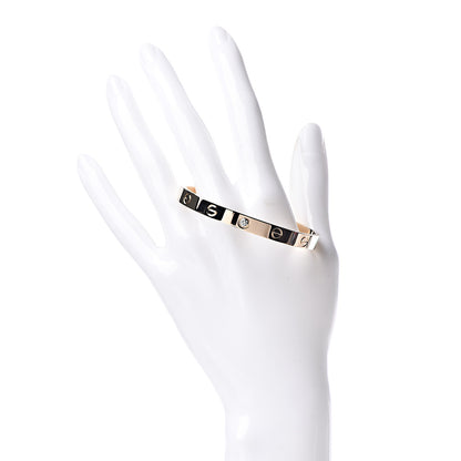 Cartier 18K Yellow Gold 1 Diamond LOVE Cuff Bracelet 17 2 of 5