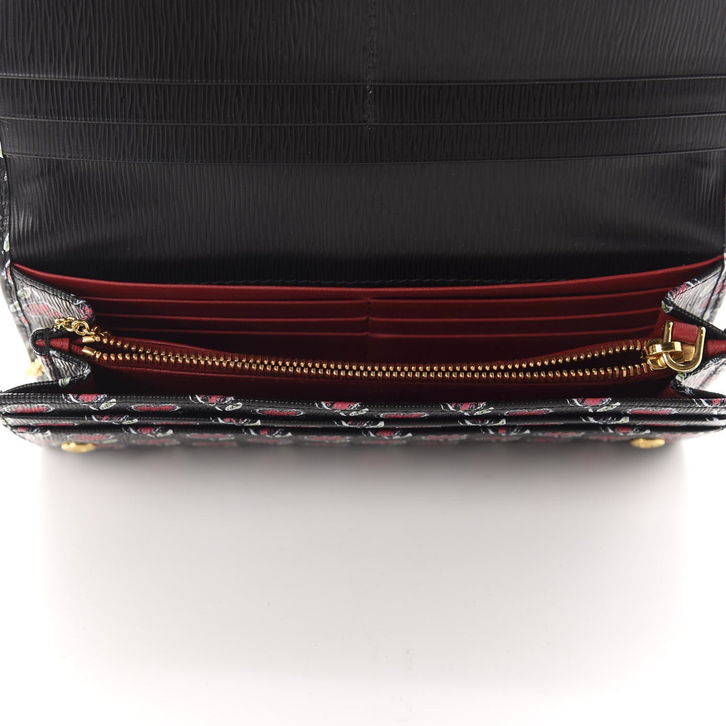 Vitello Move Love Continental Flap Travel Wallet Black
