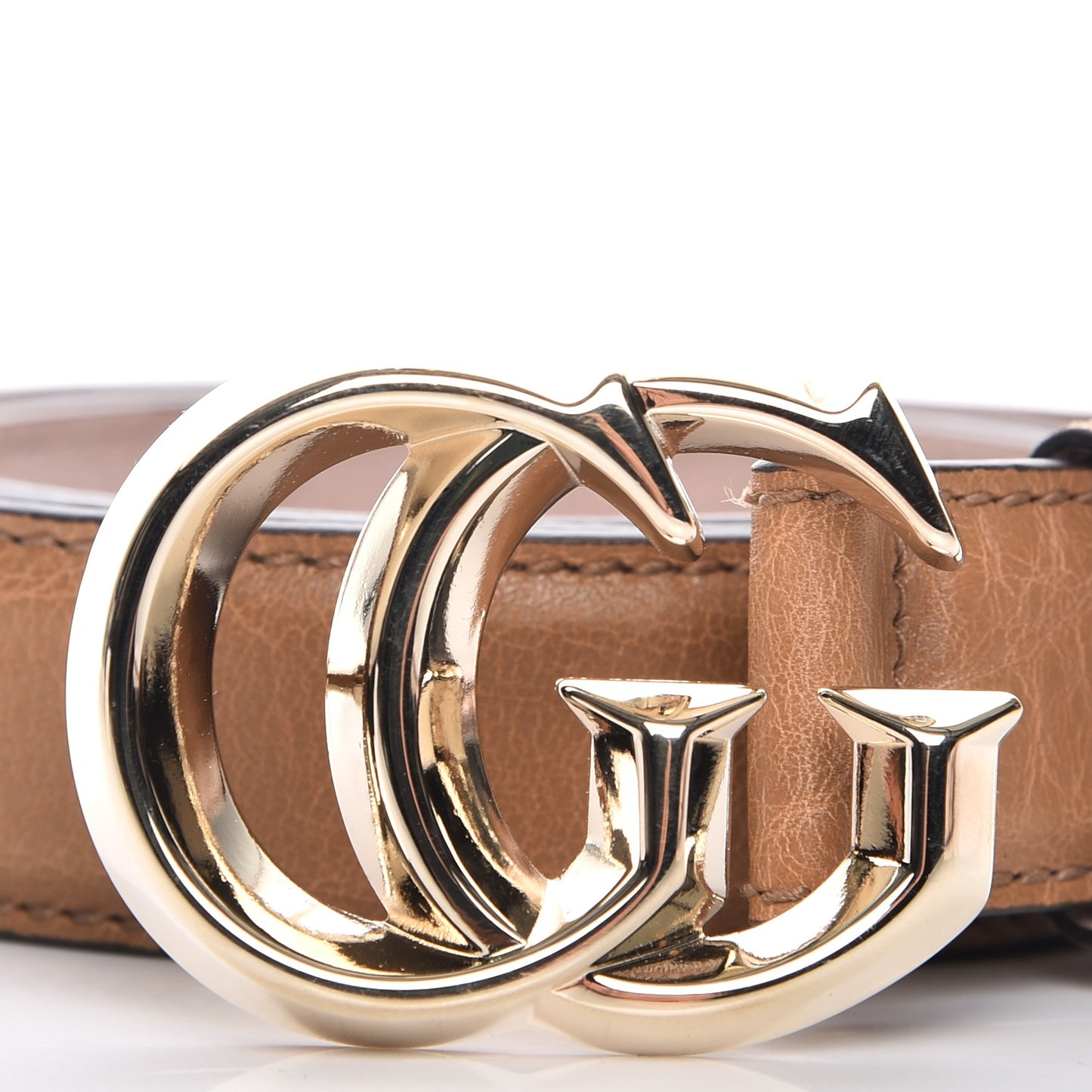 Calfskin Double G Belt 90 36 Brown
