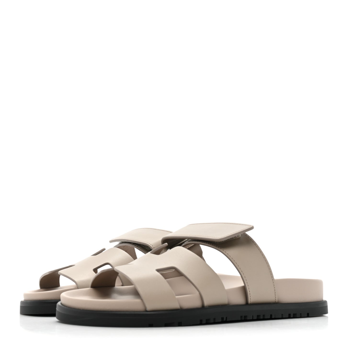 Calfskin Womens Chypre Sandals 35 Beige Mastic