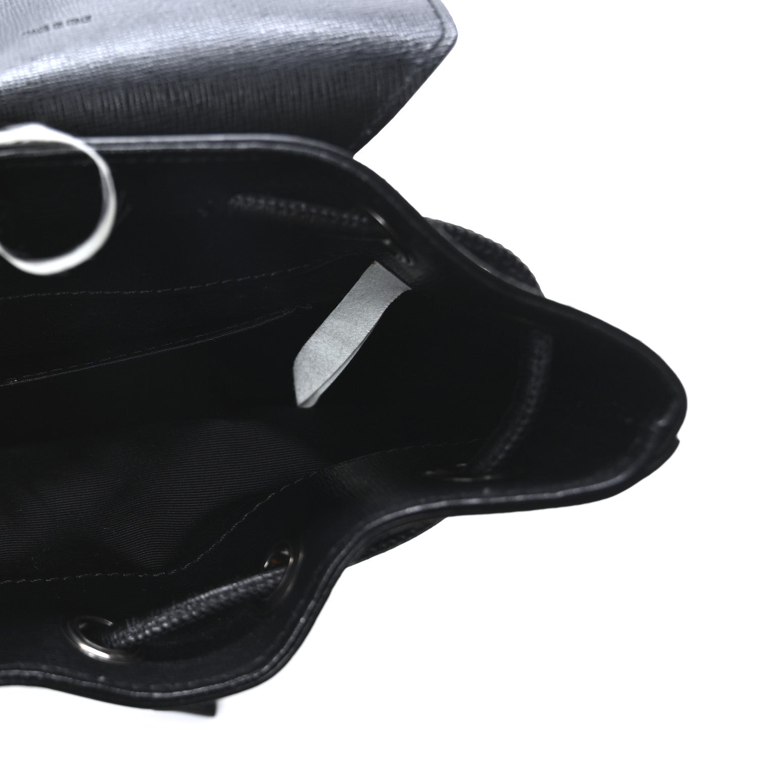 Off-White Saffiano Diag Backpack Black White 5 of 10