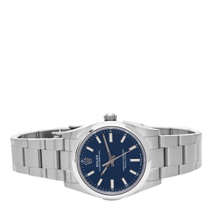 Rolex Stainless Steel 34mm Oyster Perpetual Watch Bright Blue 124200 2 of 5