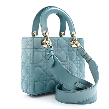 Christian Dior Lambskin Cannage Gradient Small My ABCDior Lady Dior Blue 3 of 10