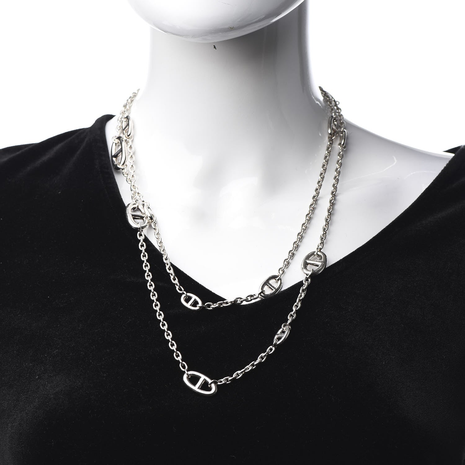 Hermes Sterling Silver Farandole Necklace 120 2 of 5