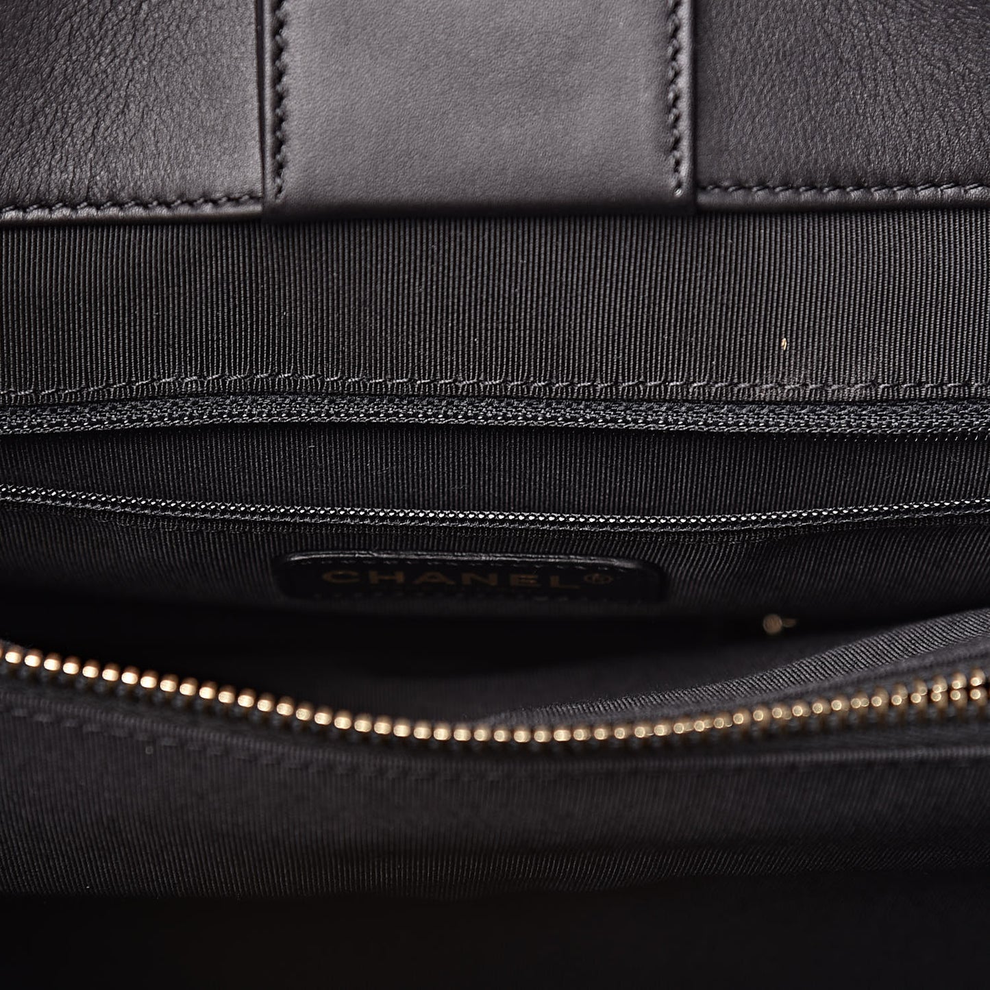 Calfskin Quilted Boy Shopping Tote Black
