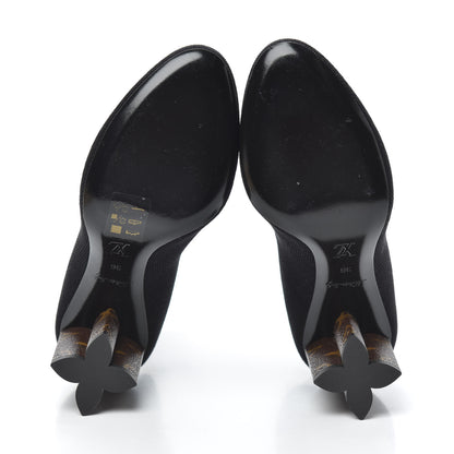 Louis Vuitton Monogram Stretch Fabric Silhouette Ankle Boots 36 Black 6 of 6