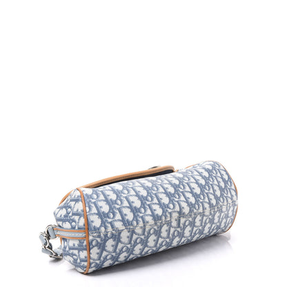 Christian Dior Monogram Romantique Trotter Flap Bag Blue 3 of 8